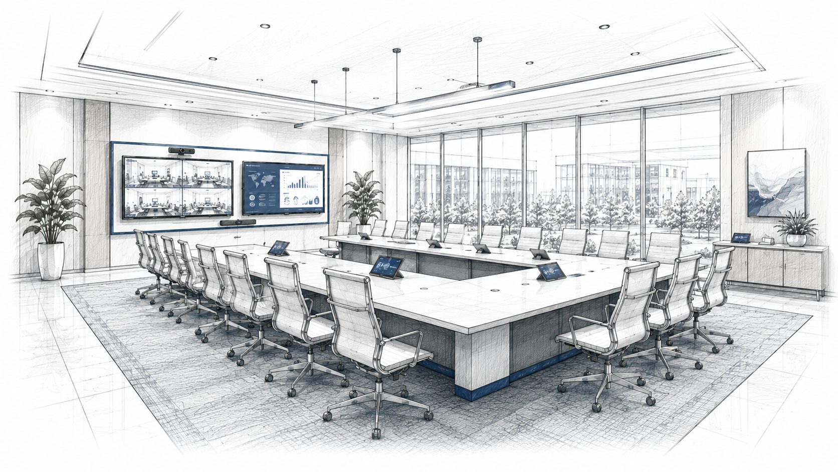 Large Conference Room — enterprise AV technology environment