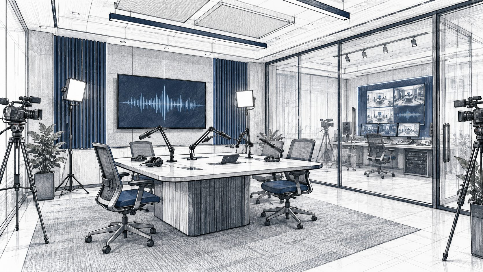 Podcast Studio — enterprise AV technology environment