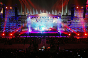lighting design at a large concert venue