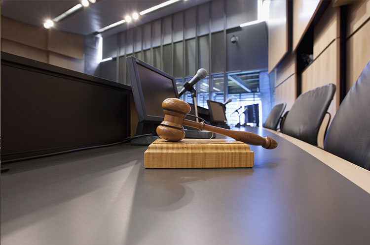 Judge stand with AV equipment Audio Visual For Justice