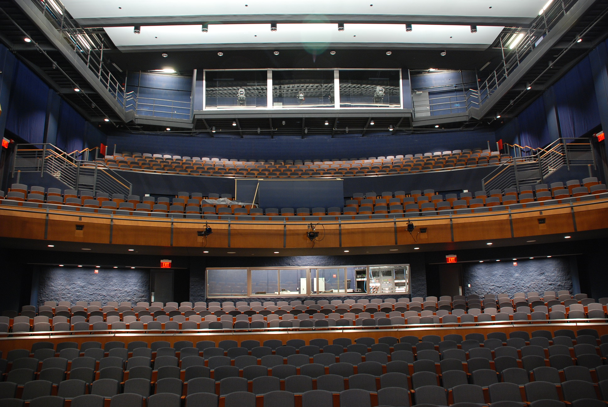 auditorium space with audio visual equipment