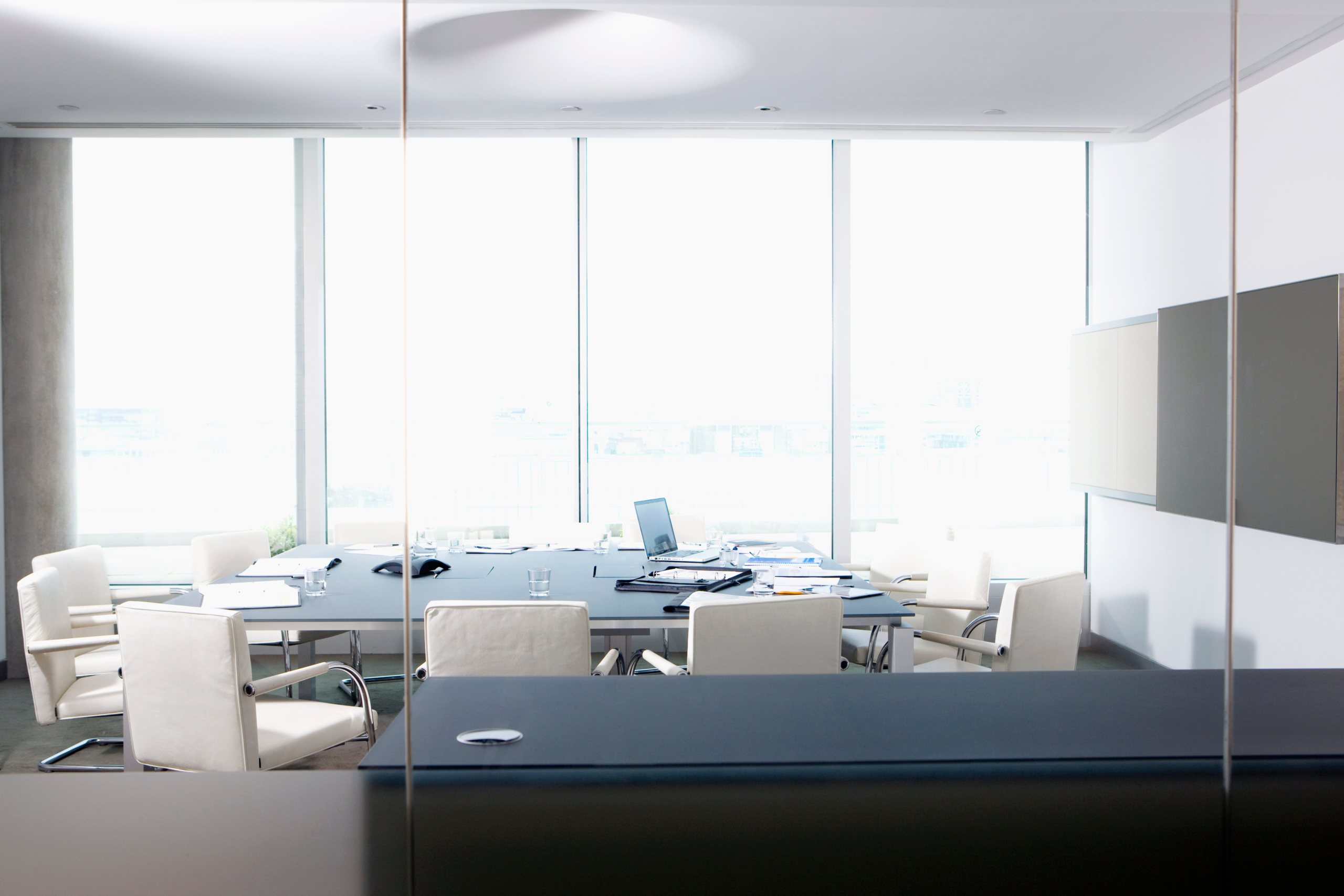 bright conference room with windows