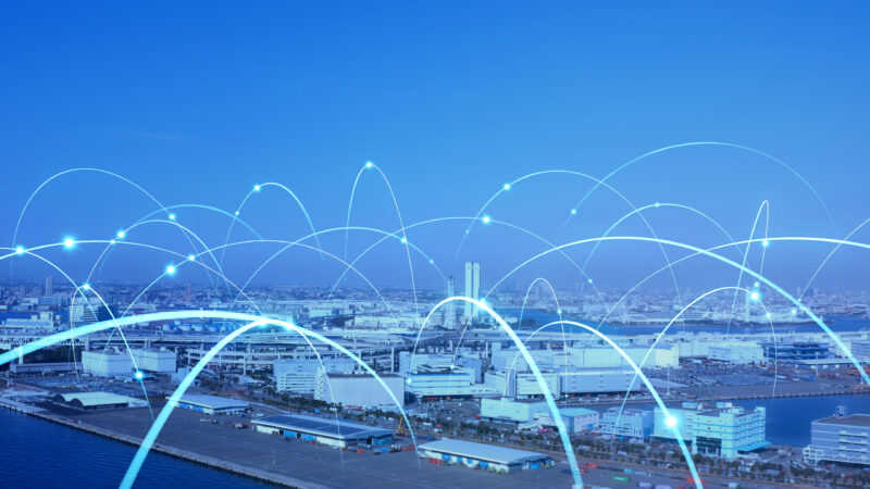 Industrial,Technology,Concept.,Communication,Network.,Industry,4.0.,Factory,Automation. State of IT and AV