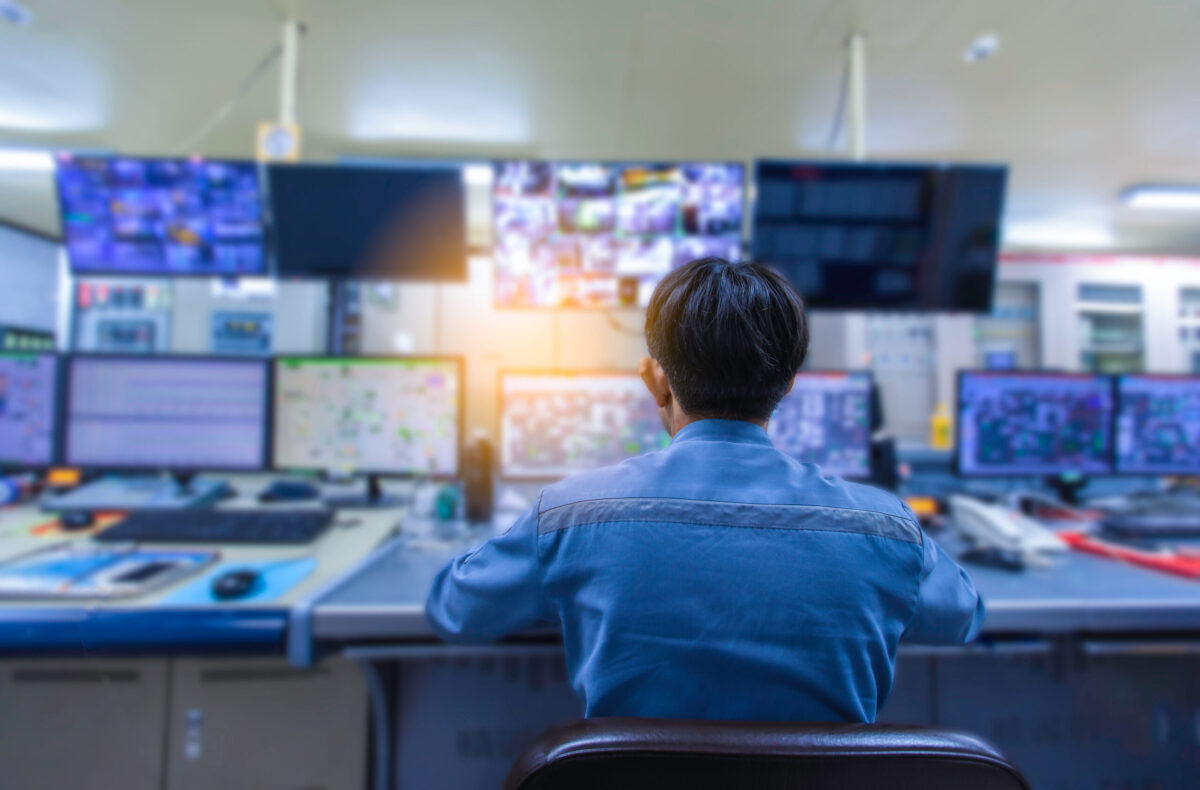 man sitting at network operations center