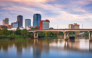 little rock skyline with bridge cropped