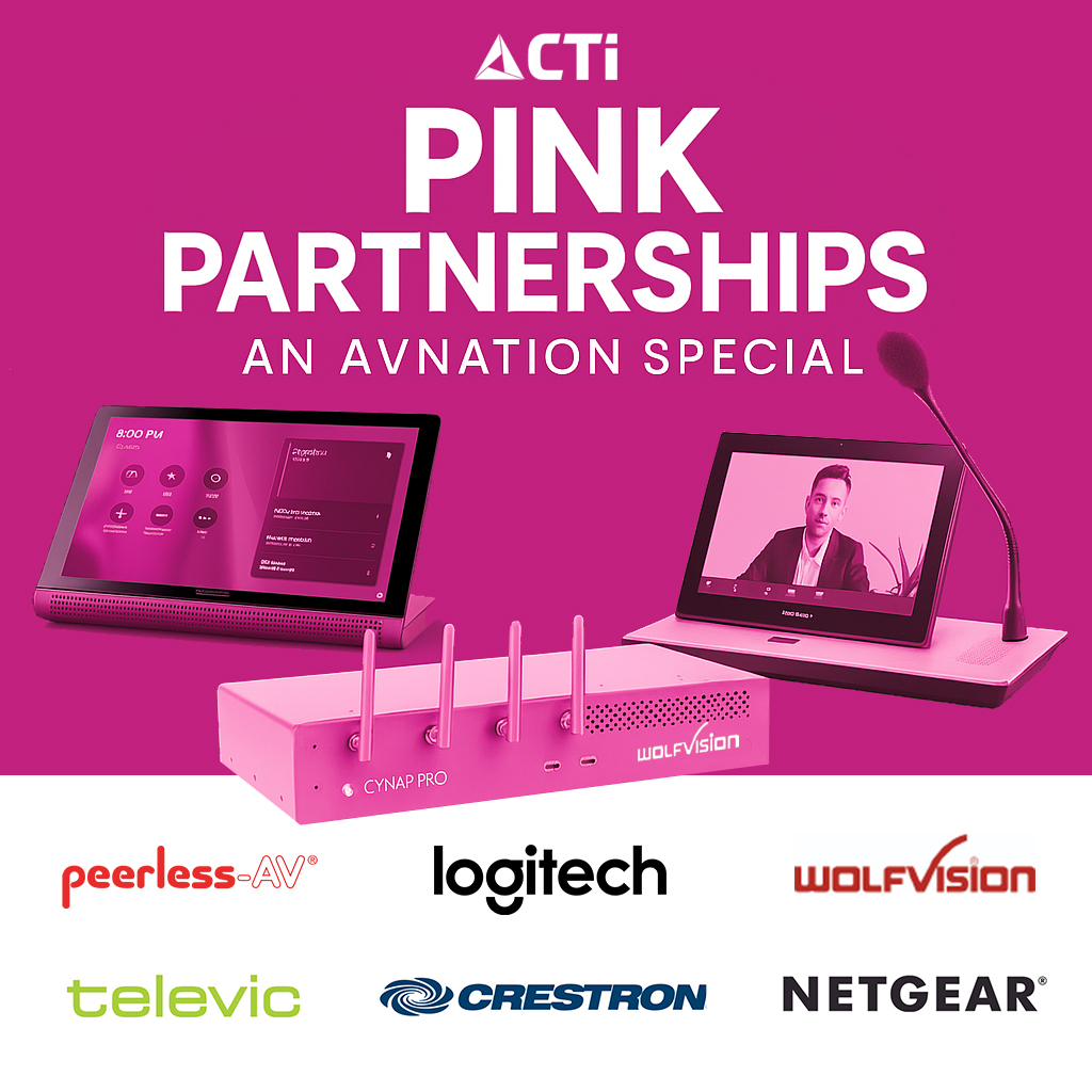 avnation pink partnerships graphic showcasing the 6 partners