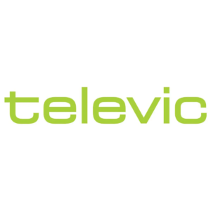 televic-logo A green Televic logo displayed on a white background