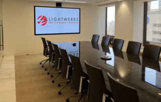 lab benches with multiple monitors