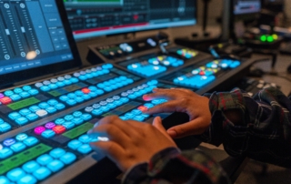 Man working on mixer