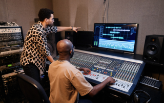 Men working on Audio Track