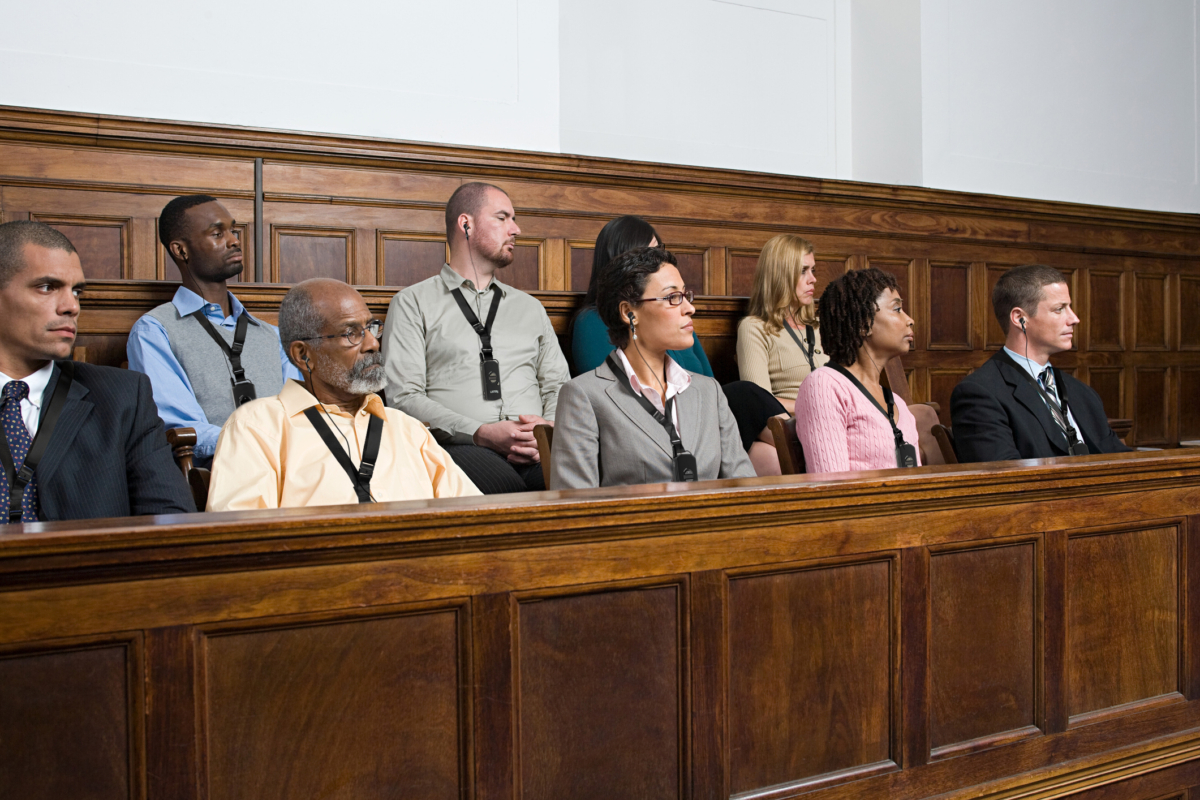 Jurors in the jury box