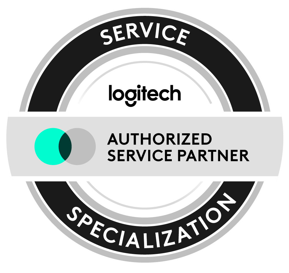 Authorized Logitech Service Partner Badge – Full Color